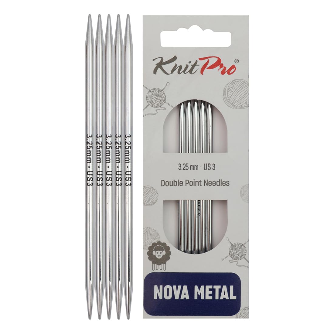KnitPro Nova Double Pointed Needles 5" (12.5cm) | 3.25mm