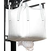 10Pack Aolikebao FIBC Bulk Bag,1.5 Ton Bag, 39.4"L x 39.4"W x 39.4"H,3300lbs SWL Safty Factor 3:1,Woven Polypropylene Bags,Duffle Top Spout Bottom (10)