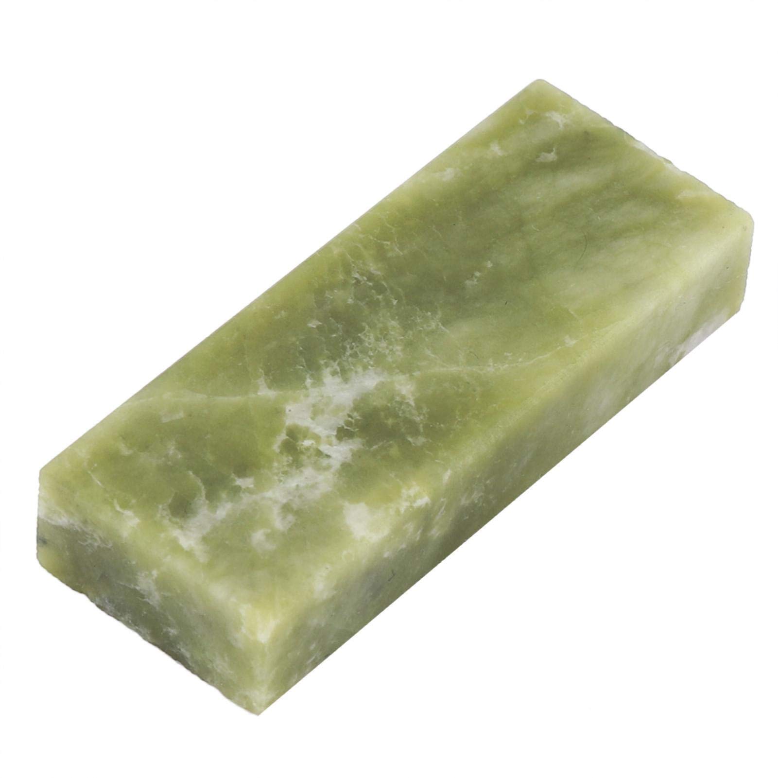 Fdit Natural Stone Sharpening Stone for Emerald Mineral Stone Polishing Whetstone Two Side Grinders Green