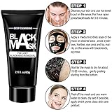Colovis Blackhead Remover Bamboo charcoal Black Mask, Deep Cleansing Purifying Peel Off Mask -60g