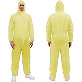 RAYGARD Colorful Disposable Coverall for Men, PPE Hazmat Suits with Hood and Elastic Cuffs for Spray Painting Industrial