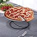 MyGift Modern Black Metal Wire Tabletop Pizza Tray Holder with Spiral Design, Pizza Box Riser Serving Display Stand, Set of 2