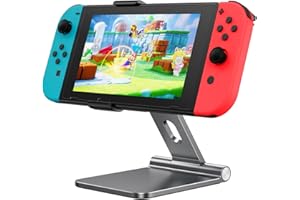 SiWiQU Magnetic Switch Stand, Foldable Portable Holder Compatible with Nintendo Switch OLED, Adjustable Aluminum Alloy Compact Play Stand Mount