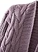 futurino Women's Chunky Twist Knitted Open Front Patch Pocket Long Cardigan Oversized Coat Lavender