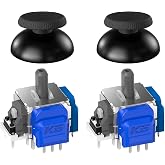 BRONAL TMR Joystick Replacement for PS5 DualSense &amp; Edge Controller | Precision TMR Technology, Anti-Drift Magnetic Sensor, Thumbstick Caps Included
