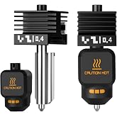 2PCS Nozzle for Bambu Lab A1/A1 Mini/P2S/X2D/A2L/H2D/H2S/H2C 3D Printers | 0.4mm/0.4mm Hardened Steel Nozzle Replacement with Silicone Sleeve, High Temp Hotend for Bambu A1/A1mini/P2S 3D Printer