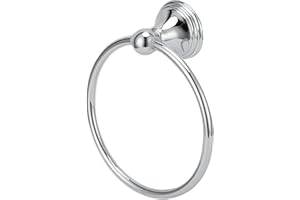 Generic Stainless Steel Towel Ring Durable Hand Towel Holder for Bathroom WallMounted Rack for Bedroom, Kitchen (893 Chrome R