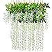 Artiflr 8pcs Artificial Fake Wisteria Vine Garland 3.6Ft/Piece Silk Wisteria Vine Ratta Hanging Flower for Home Garden Wedding Decor
