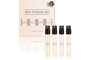 Women's Hair Perfume Set - 4 Floral & Woody Scents (Vanilla Cake, Sandalwood, Lemon Rose, Grapefruit) | Long-Lasting | 40ml T