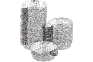 Uonlytech Aluminum Foil Weighing Plates 100 Pc Disposable Sample Weighing Trays for Lab Use Lightweight Stackable Aluminum Fo