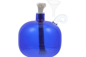 VALICLUD Glass Oil Lamp Liquid Paraffin Refillable for Indoor Use Office and Restaurant Lighting Accessory