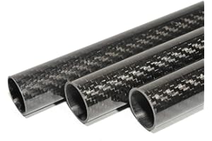 Abesterxox 18mm 3K Carbon Fiber Glossy Tube ID 16mm x OD 18mm x 500mm (Roll Wrapped)