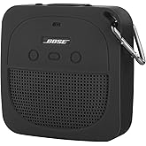 TXEsign Silicone Case Sleeve Compatible with Bose SoundLink Micro Waterproof Portable Speaker, Full Protective Stand Up Case Shockproof Travel Carry Case with Carabiner (Dark Gray)