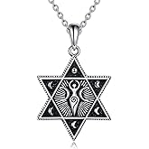 SDOPIR Triple Goddess Moon Symbol Pendant Necklace Sterling Silver Suffering Goddess Pendant Necklace For Women Statement Necklace For Women