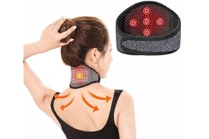 haozaikeji Self Heating Neck Brace Heated Neck Support Brace Neck Wrap Neck Warmer Pad Cervical Collar for Neck Injury Pain R