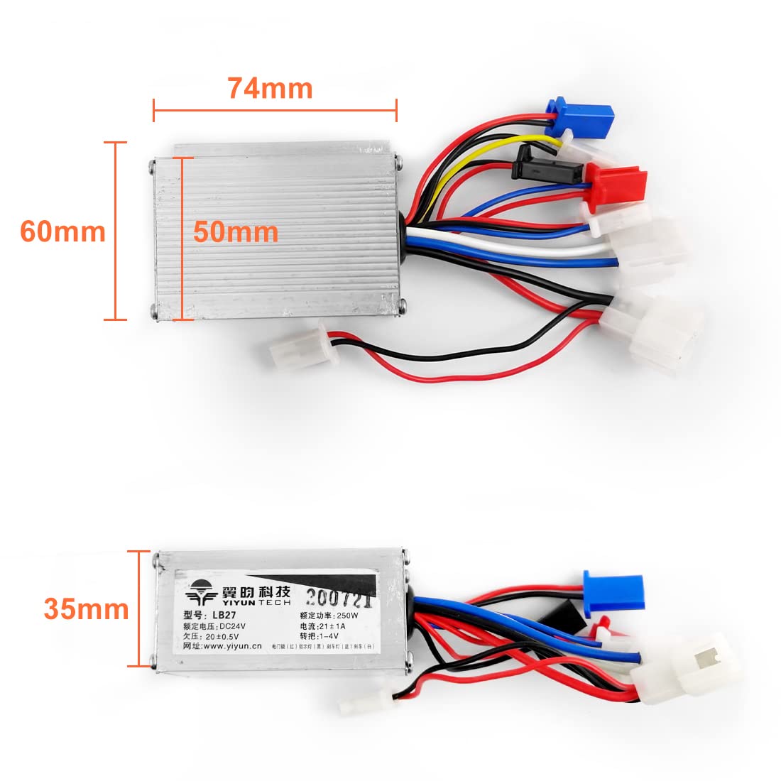 L-faster 12V/24V 250W Motor Brush Speed Controller for Bike Bicycle & Scooter