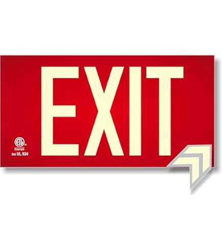 ハンドサイン　看板　ＥＸＩＴ Amazon.co.jp: SmartSign 「Exit」サイン 右矢印付き 7インチ x