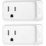 Consciot Mini Smart Plug, Smart Wifi Outlet, No Hub Required, Compatible with Alexa, 15A Output White Socket, Pack of 2