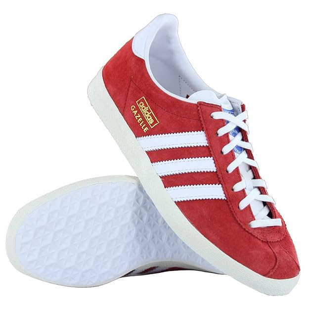 Adidas Gazelle OG Red White Suede Leather Damen Trainers