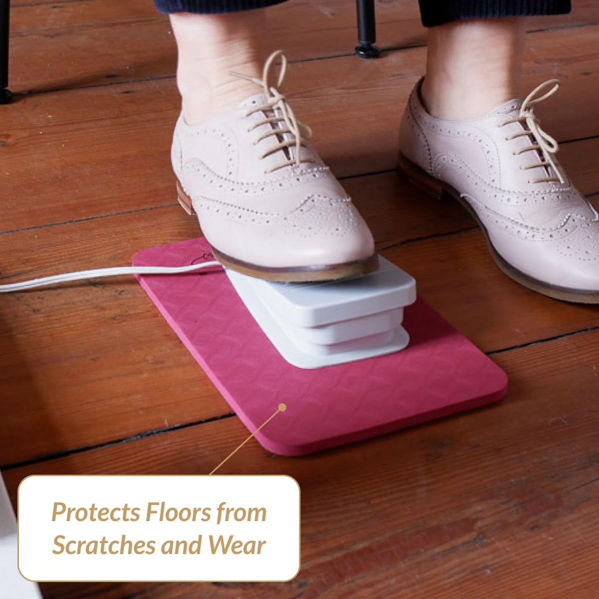 Madam Sew Sewing Machine Pedal Mat | No Slip Rubber Keeps Pedal in Place | Sewing Accessory | 7” x 10”