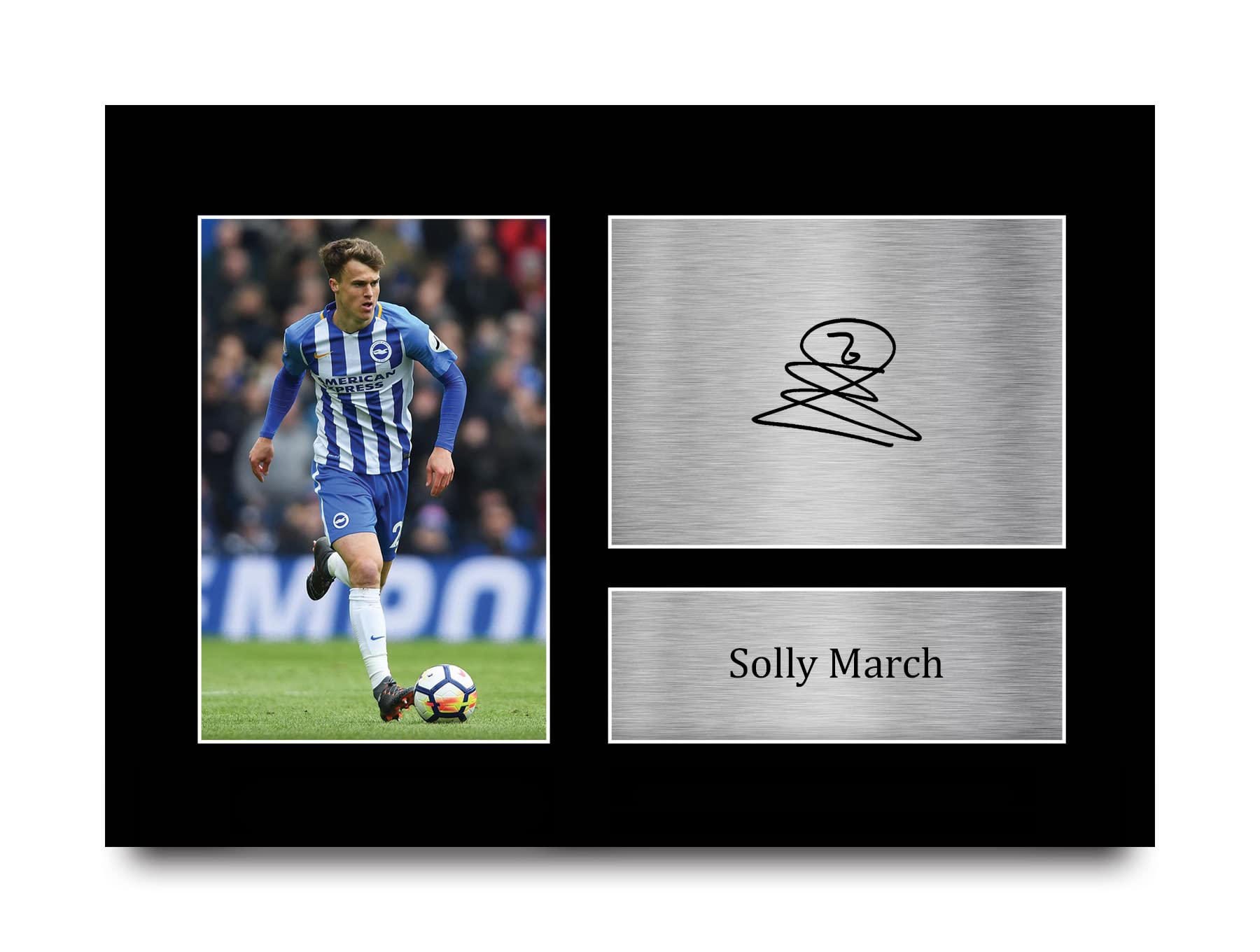 HWC Trading A4 Solly March Brighton & Hove Albion Gifts Printed Signed Autograph Picture for Football Fans and Supporters