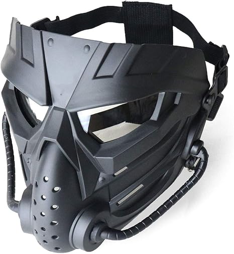 Amazon Shenkel シェンケル 曇らない 2way フルフェイス フェイスガード Fastヘルメットにも対応 ブラック レンズ クリア サバゲー ペイントボール フェイスマスク 通販