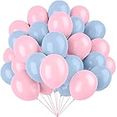 Pink and Blue Latex Balloons, 67 12 Inch Pink Blue Gender Reveal Balloons for Boy or Girl Gender Reveal Decorations Birthday Party Baby Shower Anniversary