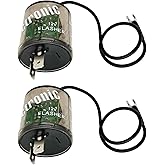 2-pin 12vdc LED Flasher Relays with Ground Wire, Pack of 2