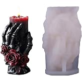 Skull Hand Ghost Cylinder Molds Silicone Wave Spiral Candle Mold - Silicone Resin Casting Molds for Candle & Resin & Soap Craft Supplies