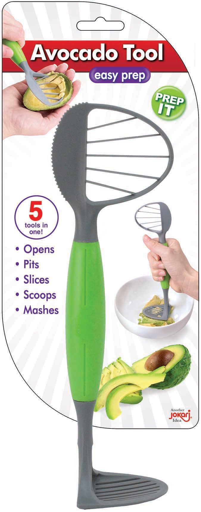 JOKARI Avocado Tool - Bright Plastic Handle, Stainless Steel Blade