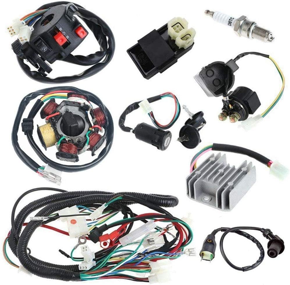 Mseleuq Complete Electrics Wiring Harness Wire Loom Magneto Stator for