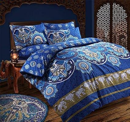 Bettwasche Blau Gold