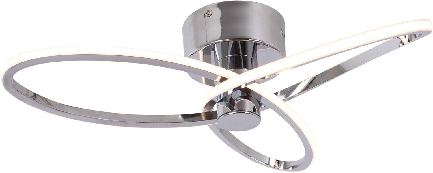 PAGAZZI Reggie LED Semi Flush Ceiling Light Polished Chrome PAG415