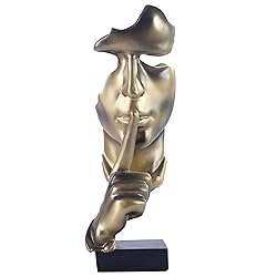 aboxoo Thinker Statue, Silence is Gold Abstract Art
