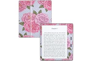 VISION SIGNS & GRAPHICS Carbon Fiber Skin Compatible with Amazon Kindle Oasis 7" (9th Gen) - Wallpaper Rose - Premium 3M Vinyl Protective Wrap Decal Cover - Easy to Apply | Crafted in The USA by MightySkins