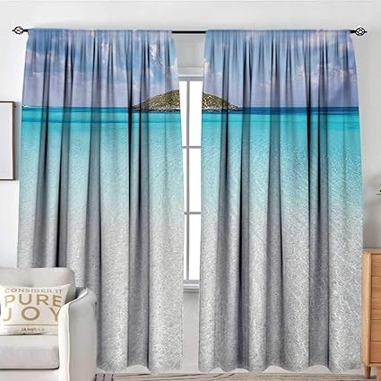 Amazon Com Nuomanan Blackout Curtains 2 Panels Ocean Paradise