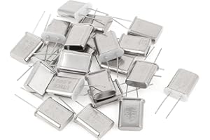 Aexit 20 Pcs Passive Components 4.000Mhz Passive Quartz Crystal Oscillator Silver Crystals Tone HC-49U