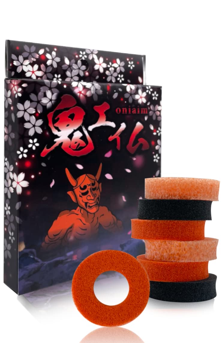 鬼エイム 橙鬼 ハイグレードモデル FPS エイム向上 リング シリコン製 スティック スポンジ 硬さ3種類の商品画像