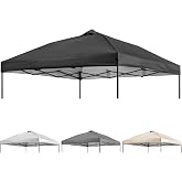 NINAT 10x10ft Canopy Replacement Top with Air Vent (Top Only) Black | Pop Up Tent Cover Roof with Air Vent, Waterproof for Outdoor Garden Patio Pavilion Sun Shade