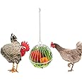 Chicken Treat Ball Chicken Vegetable Feeder Veggie Hanging Ball Toy for Hens Chicken Hanging Foraging Coop Toys for Hens