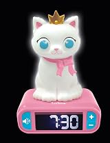 Lexibook Kitten Nightlight Alarm Clock RL800KT Pink LCD Backlit Snooze view 3