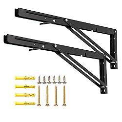 LSK Folding Shelf Brackets, 16 Inch Heavy Duty
