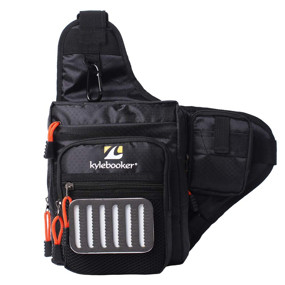 Kylebooker Fishing Tackle Bag Multi-Purpose Cross Body Sling Bag Fishing Storage Pack for Men and Women