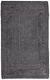 Pinzon Luxury Reversible Cotton Bath Mat - 21 x 34 inch, Platinum