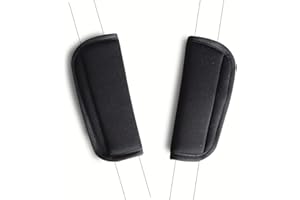 SeedFuture Baby Stroller Covers with Hook&Loop Black 2 Pack, Adjustable and Universal Pushchair Shoulder Belt Cushion Pads for Children Kids Newborn