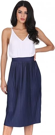 next navy pleated dress