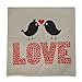 EFLY Pillow Case Love Valentine's Day Wedding Gift Soft Cotton Blend Linen Throw Pillow Case Decor Cushion Covers Square 18x18 Inch 45x45cm