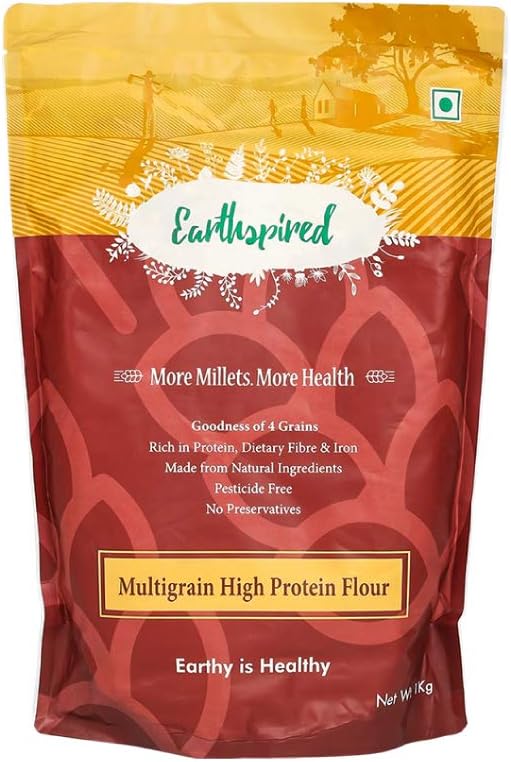 Earthspired Multigrain High Protein Millet Based Flour for Active Lifestyle/Complete Proteins (1kg)