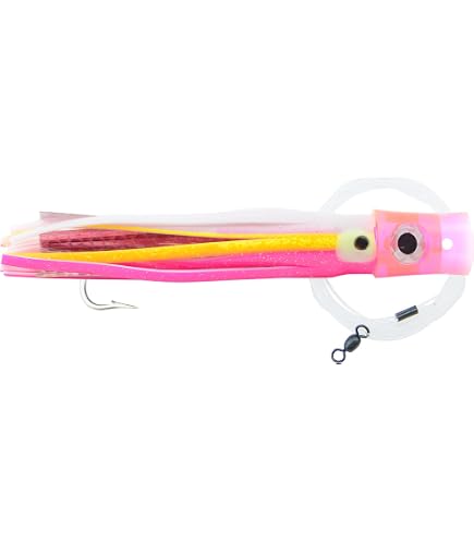 bubbler fishing lure C&H, Stubby Rigged & Ready, Black/Purple/Pearl Skirt, 7/0 Mustad Hook, AFW Swivel, 100 lb / 45.3 kg Grand Slam Mono Line, 6 ft / 1.8 m : Sports & Outdoors Designed with additional holes in its head Bubbler Blade