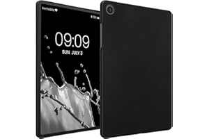 kwmobile TPU Silicone Case Compatible with Samsung Galaxy Tab A11+ / Plus - Case Soft Flexible Shock Absorbent Cover - Black 